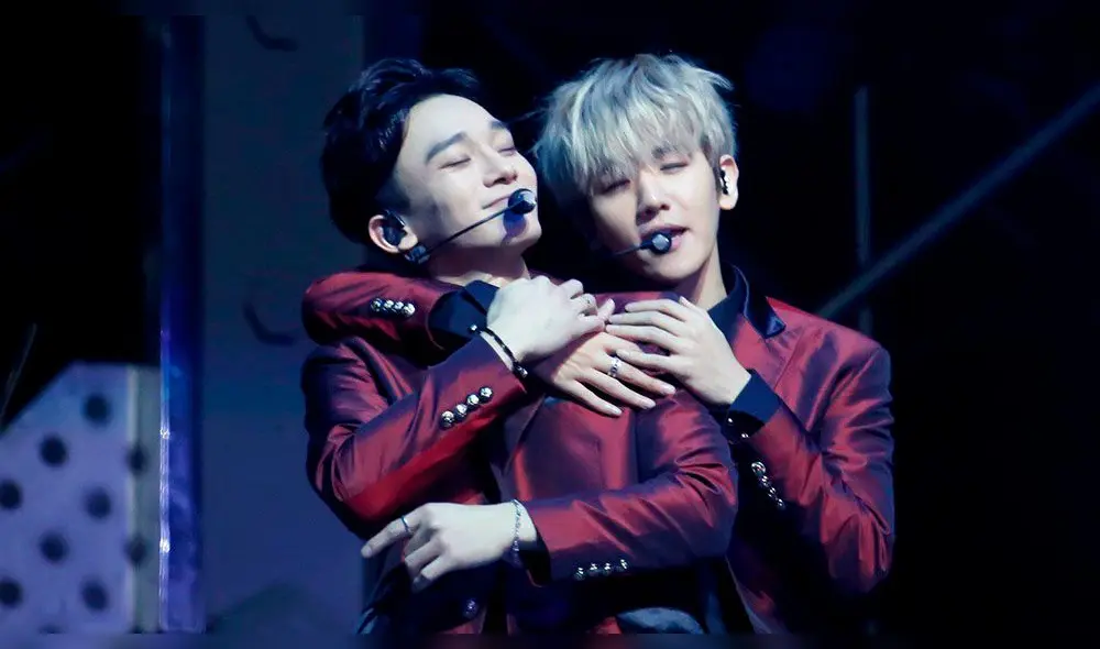 Jongdae y Baekhyun en concierto de EXO