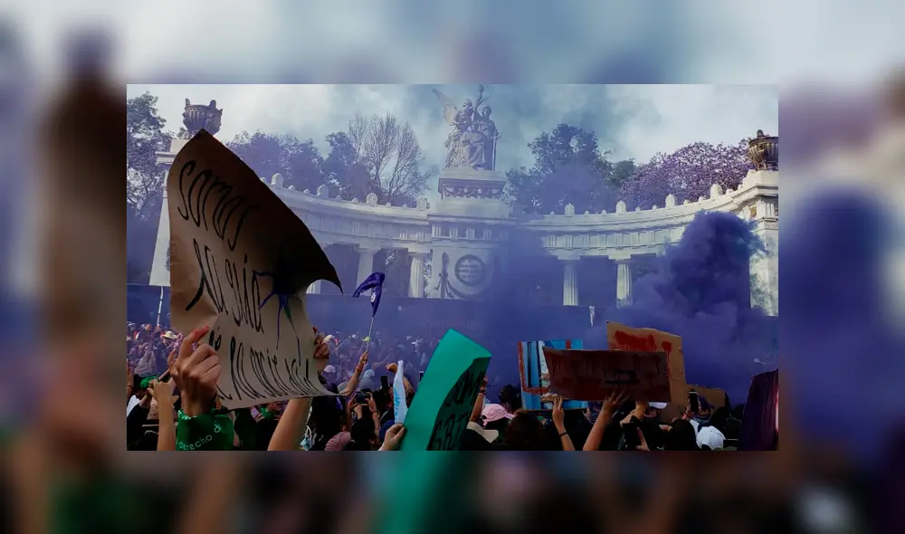 Histórica marcha de mujeres en México se realizó el 8 de marzo en el Día Internacional de la Mujer. (Foto: Twitter)