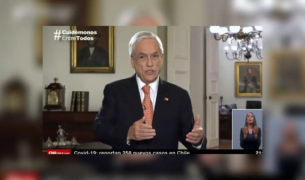 Sebastián Piñera hizo el anuncio este domingo. Captura de video: CNN. Sebastián Piñera hizo el anuncio este domingo. Captura de video: CNN.