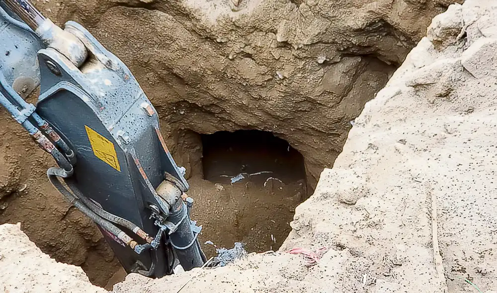 el inicio. Obra clandestina se hizo desde una casa cercana.