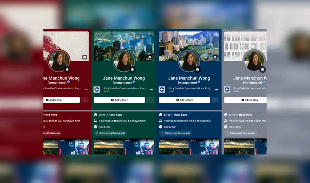 El color de fondo de Facebook se basará en la foto de portada. El color de fondo de Facebook se basará en la foto de portada.