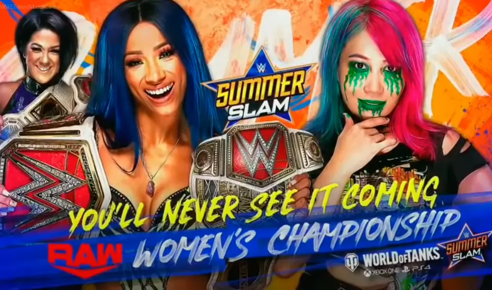 Sasha Banks vs. Asuka EN VIVO en SummerSlam 2020. | Foto: WWE