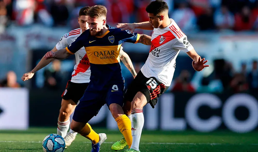 River Plate y Boca Juniors chocan en el estadio Monumental por la Superliga Argentina 2019. (Créditos: EFE) River Plate y Boca Juniors chocan en el estadio Monumental por la Superliga Argentina 2019. (Créditos: EFE)