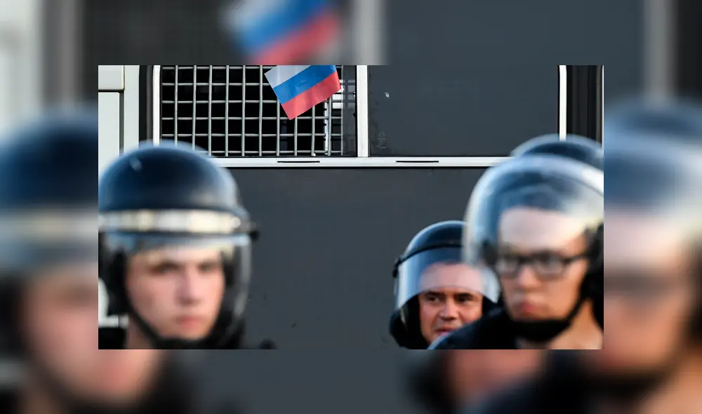 Policía rusa detuvo a manifestantes en Moscú. Foto: AFP Policía rusa detuvo a manifestantes en Moscú. Foto: AFP