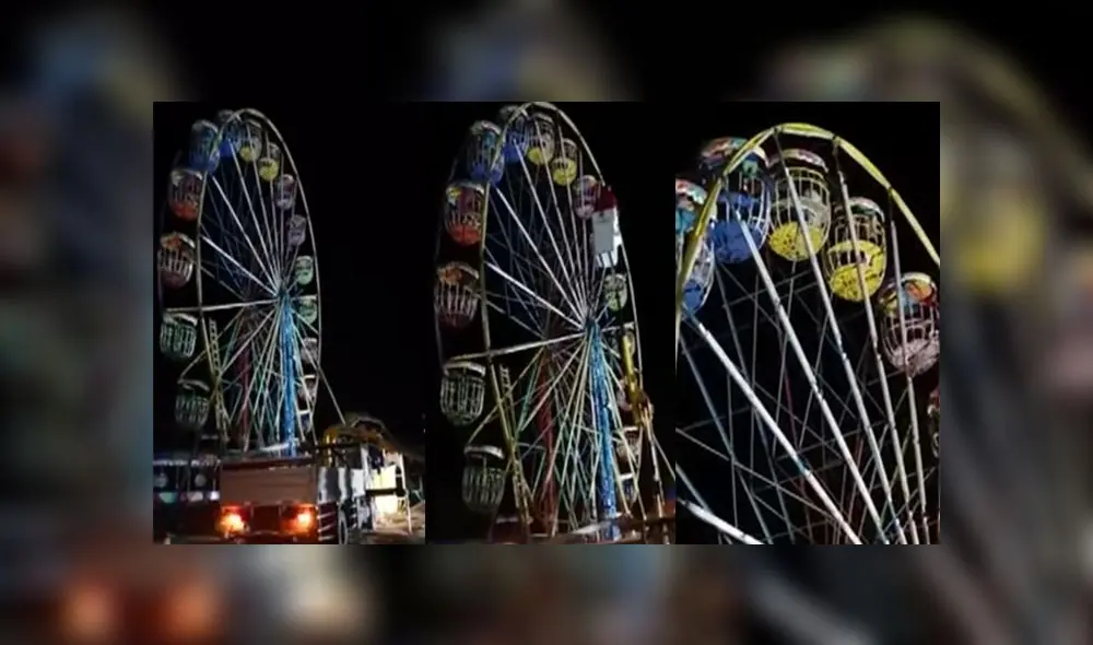Para rescatar a los usuarios del juego tuvo que emplearse una grúa. (Foto: Capturas de video / Buenos días Perú)