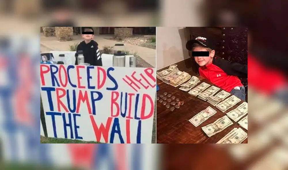Niño vende chocolate caliente para financiar muro de Trump y recauda miles de dólares