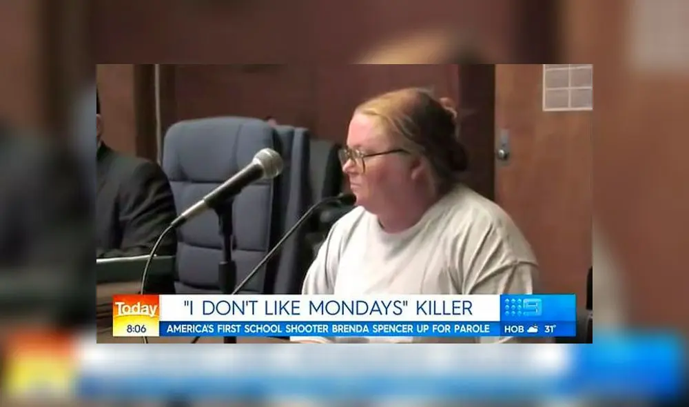 La justicia de Estados Unidos no le otorga la libertad condicional a Brenda Spencer porque aún es un peligro para la sociedad. Foto: Difusión La justicia de Estados Unidos no le otorga la libertad condicional a Brenda Spencer porque aún es un peligro para la sociedad. Foto: Difusión