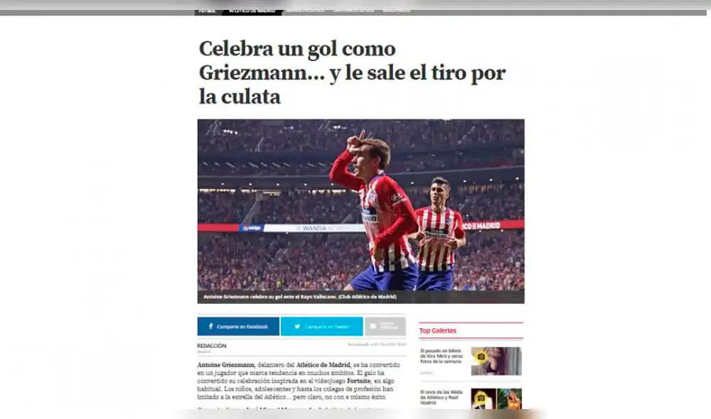 ¡Dio la vuelta al mundo! Celebración de Manzaneda a lo Griezmann fue noticia internacional 