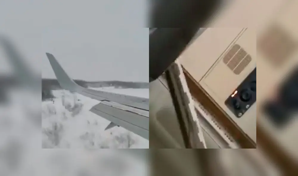 Avión de la aerolínea UTair. Foto: captura de pantalla.