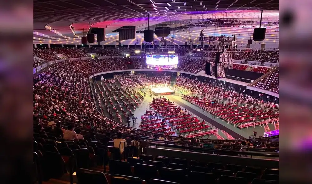 Volvieron los eventos de lucha libre con público en Japón. Foto: NJPW