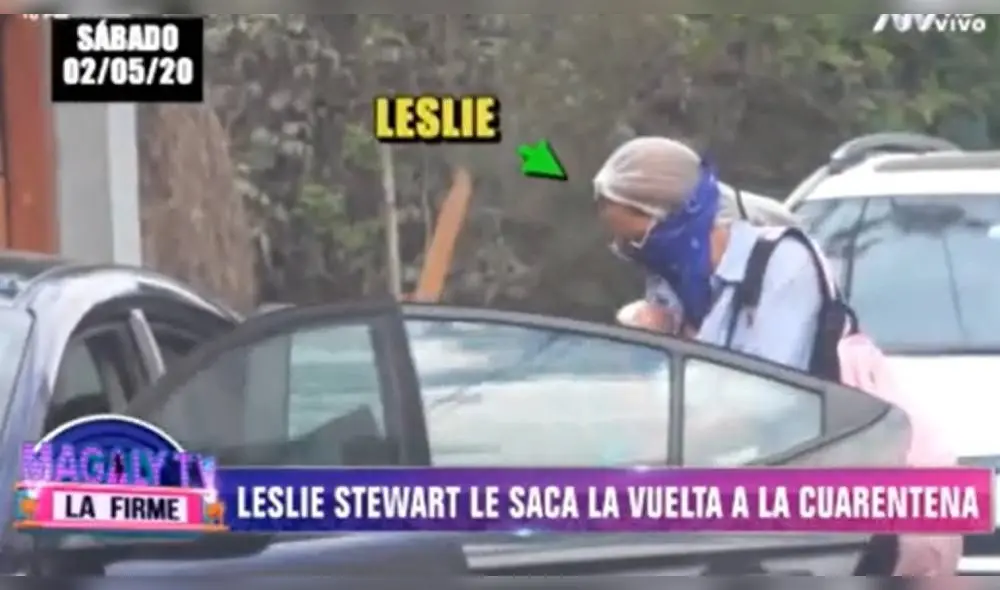 Leslie Stewart es captada incumpliendo la cuarentena Leslie Stewart es captada incumpliendo la cuarentena