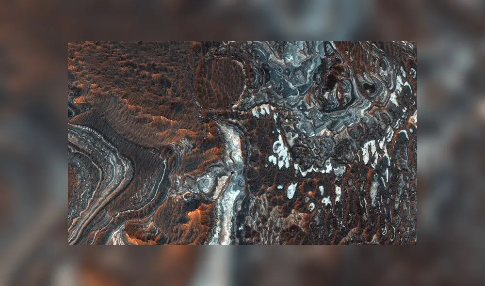 Sector de Valles Marineris, en Marte. Foto: NASA. Sector de Valles Marineris, en Marte. Foto: NASA.