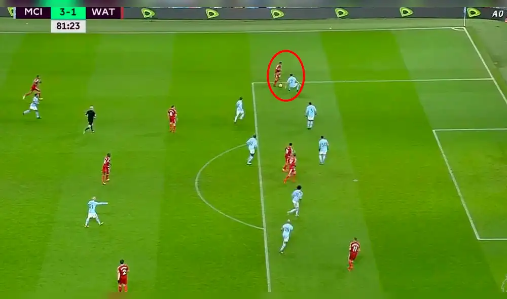 La genial asistencia de André Carrillo ante el Manchester City [VIDEO]