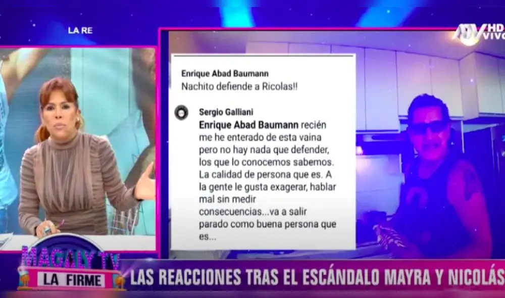 "No podíamos esperar otra cosa, ella se llevó muy adentro el papel de [Francesca] Maldini", dijo. (Foto: Captura ATV)