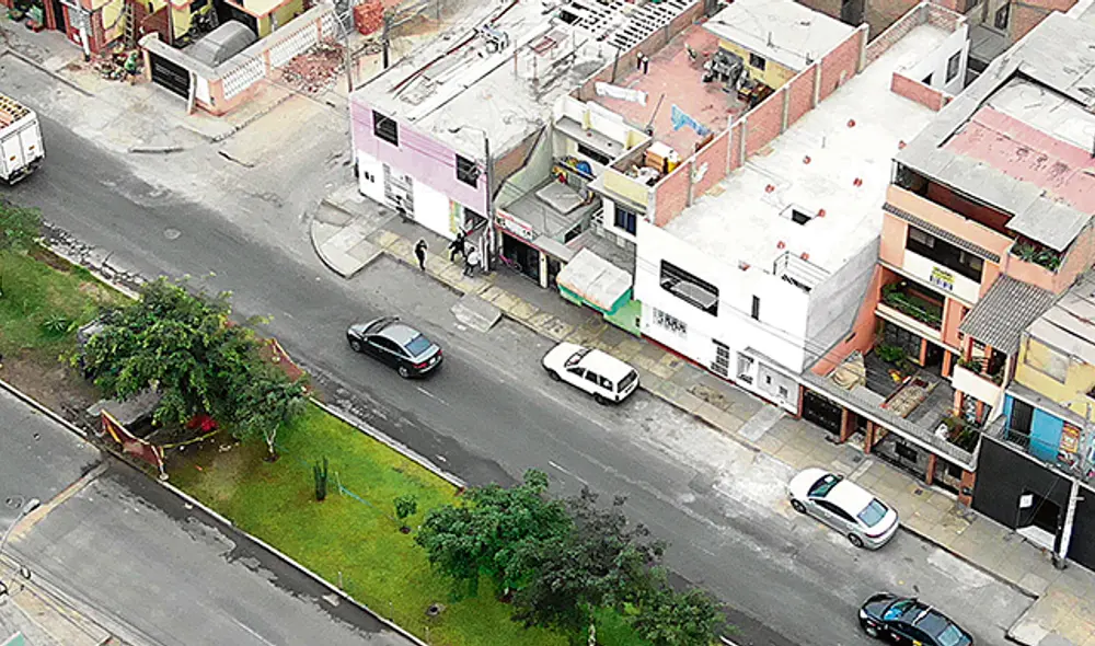 Imágenes tomadas por el dron en San Martín de Porres.