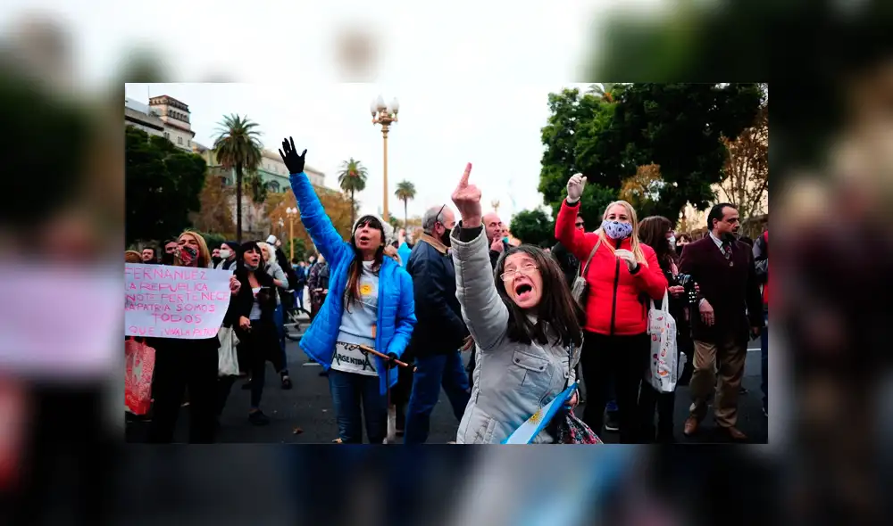 Una de las manifestaciones contra la cuarentena en Buenos Aires. (Foto: German Garcia) Una de las manifestaciones contra la cuarentena en Buenos Aires. (Foto: German Garcia)
