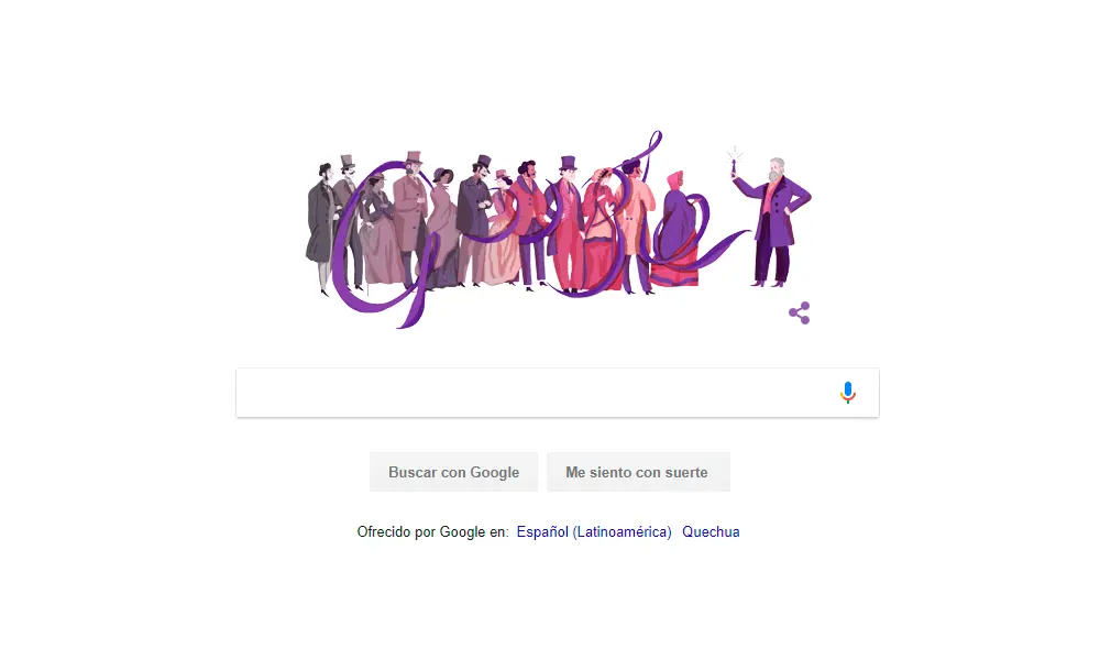 Doodle de Google celebra el natalicio del químico William Henry Perkin