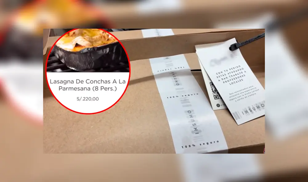 Desliza las imágenes para ver cómo luce esta contundente lasaña que tiene un costo de 220 soles. Fotocaptura: Adriana Bolo Arce/YouTube Desliza las imágenes para ver cómo luce esta contundente lasaña que tiene un costo de 220 soles. Fotocaptura: Adriana Bolo Arce/YouTube