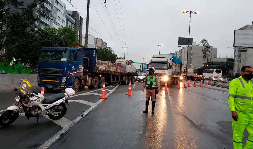 Panamericana Sur continúa siendo resguardada por la Policía Nacional del Perú. Foto: Karla Cruz / URPI-GLR Panamericana Sur continúa siendo resguardada por la Policía Nacional del Perú. Foto: Karla Cruz / URPI-GLR