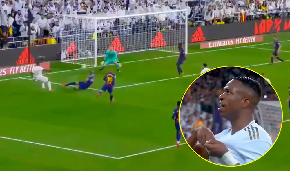 Vinicius Junior abrió el marcador en el clásico Real Madrid vs. Barcelona | Foto: DirecTV Sports Vinicius Junior abrió el marcador en el clásico Real Madrid vs. Barcelona | Foto: DirecTV Sports