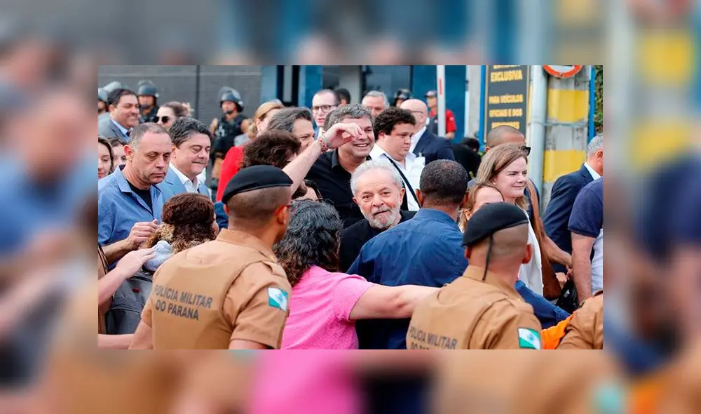 Lula salió en libertad tras una decisión de la Corte Suprema adoptada el jueves. Foto: EFE