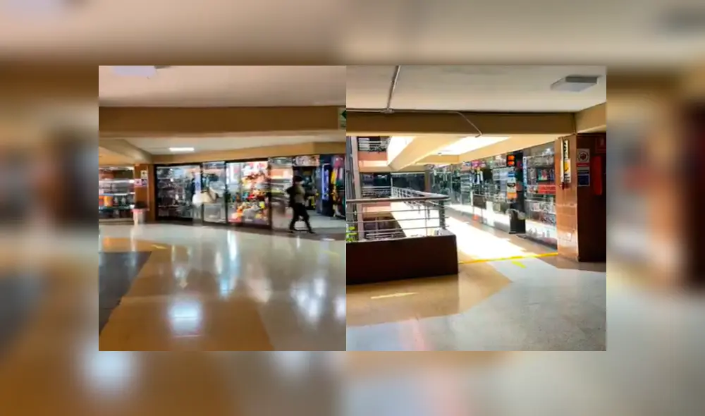 Centro Comercial Arenales luce vacío. Foto: Captura Centro Comercial Arenales luce vacío. Foto: Captura