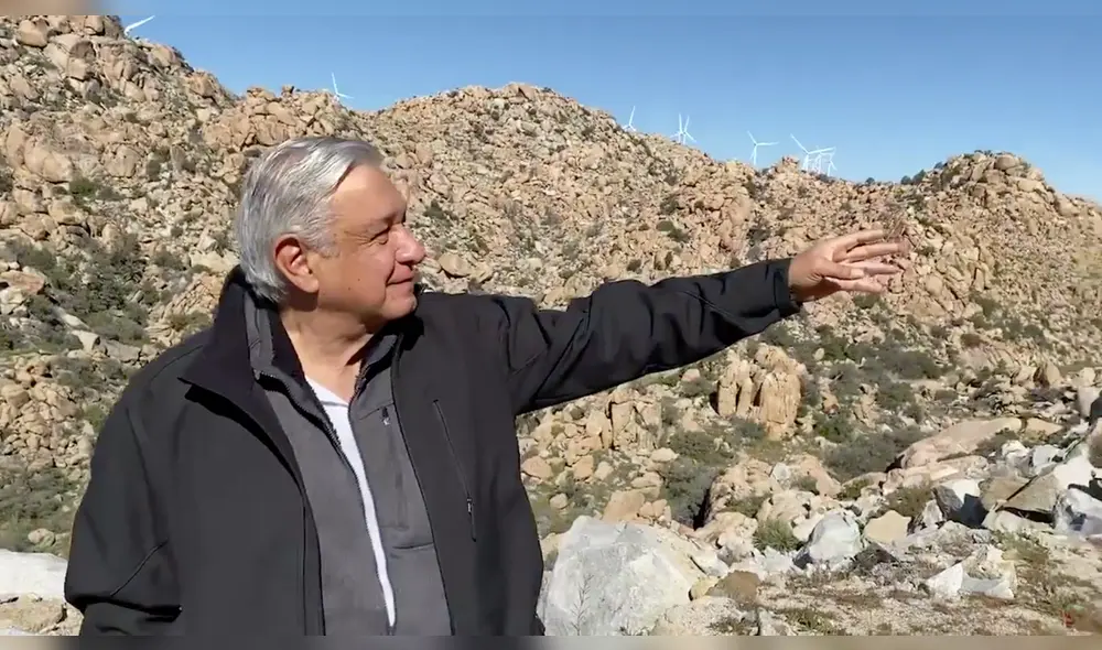 AMLO pasó este sábado por La Rumorosa, en el estado de Baja California. Foto: Captura. AMLO pasó este sábado por La Rumorosa, en el estado de Baja California. Foto: Captura.