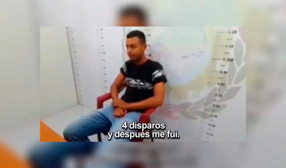 Sujeto contó su versión ante los efectivos de la División de Homicidios de la Dirincri PNP. (Foto: Captura de video / Latina Noticias)