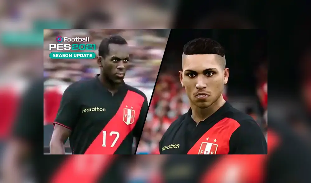 Así lucen los jugadores de la selección peruana en PES 2021. Foto: composición la República.
