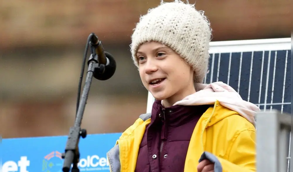 Greta Thunberg acaba de terminar una gira en Bristol, en el suroeste de Inglaterra, donde se dirigió a los jóvenes británicos. Foto: EFE.