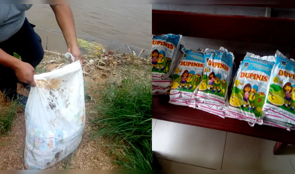 Los productos alimenticios encontrados fueron trasladados a la comisaría.