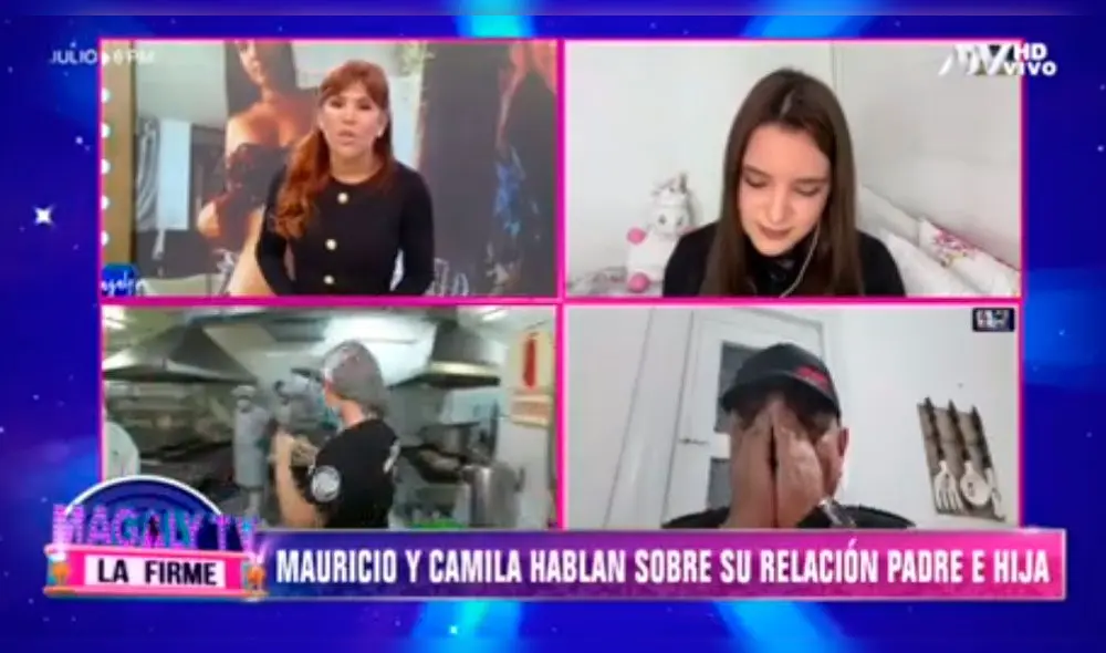 El empresario no pudo evitar las lágrimas al expresar lo orgulloso que está con su hija Camila al tomar las riendas de Rústica. Foto: captura ATV.