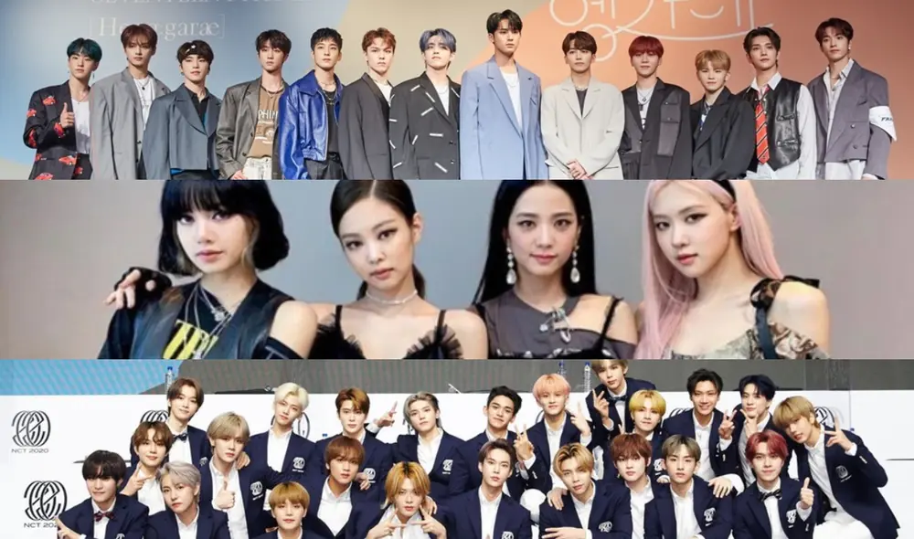SEVENTEEN, BLACKPINK y NCT son los nuevos million sellers oficiales de Gaon. Foto: composición La República / PLEDIS / YG / SM