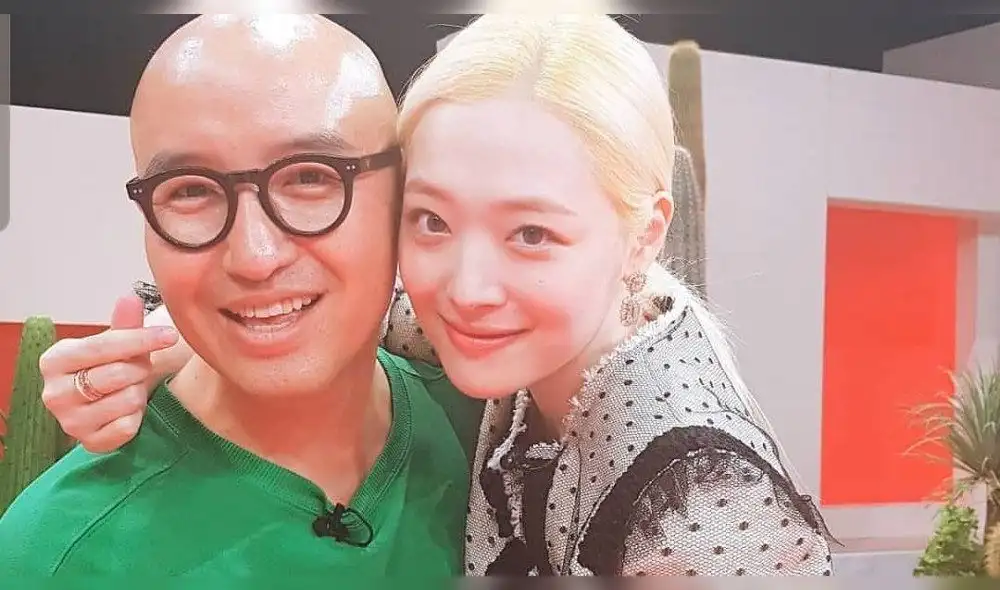 Hong Suk Chun y Sulli, fallecida cantante de F(x).