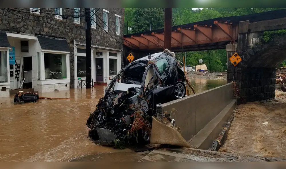 Estados Unidos: Fuertes lluvias provocan caos y destrucción en Maryland