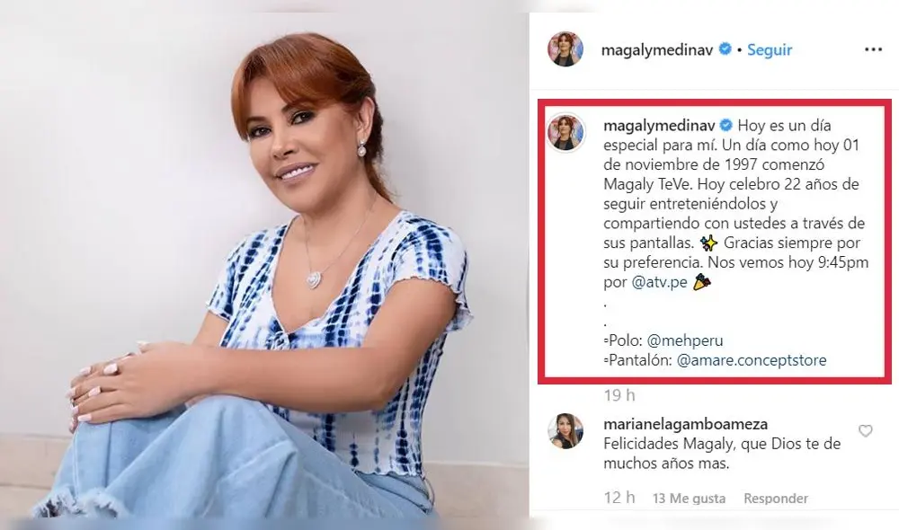 Magaly Medina celebra 22 años en ATV como periodista de espectáculos