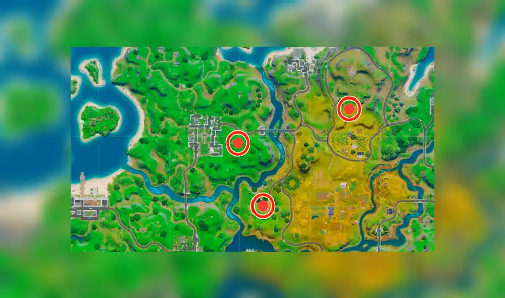 Mapa Fortnite. Captura: Hobbyconsolas. Mapa Fortnite. Captura: Hobbyconsolas.