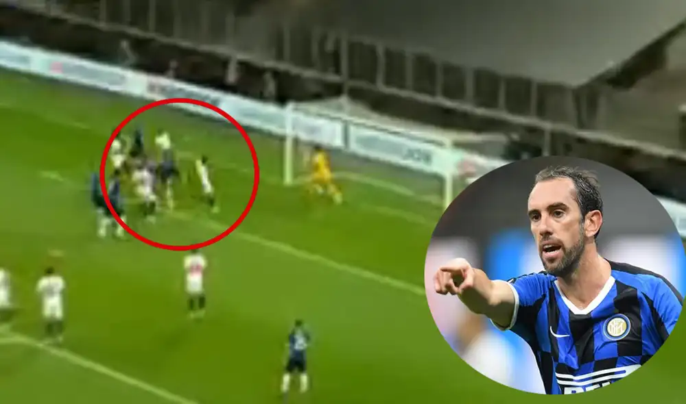 Gol de Godín en la final de la Europa League. | Foto: Captura/ESPN Gol de Godín en la final de la Europa League. | Foto: Captura/ESPN