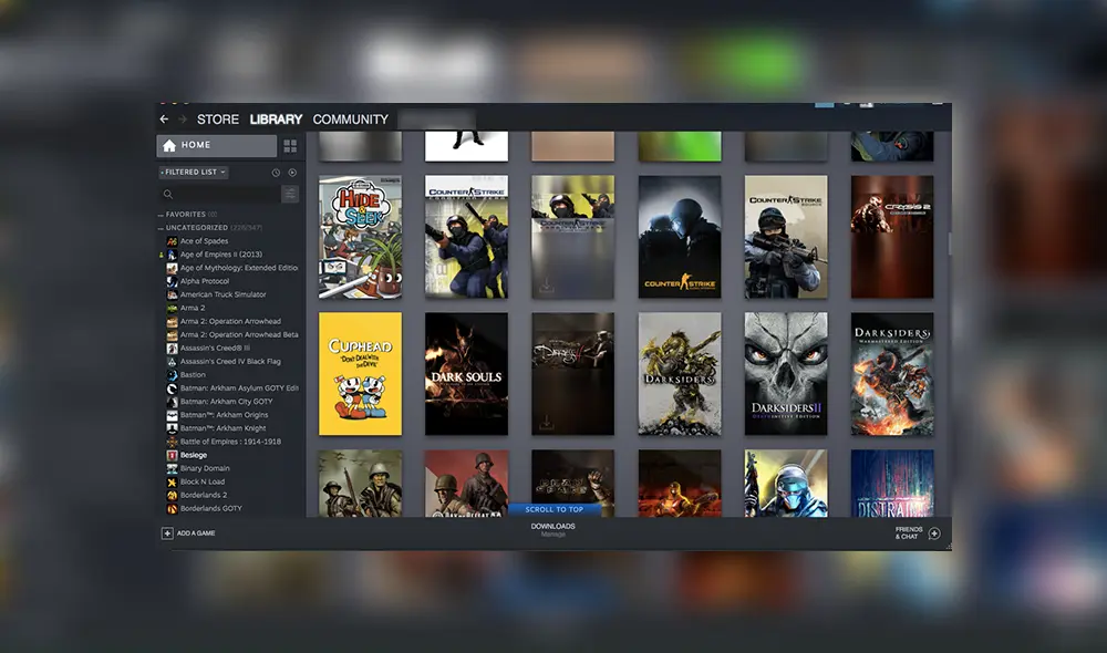 Así es el nuevo diseño de la biblioteca de Steam. Descubre cómo conseguirlo.