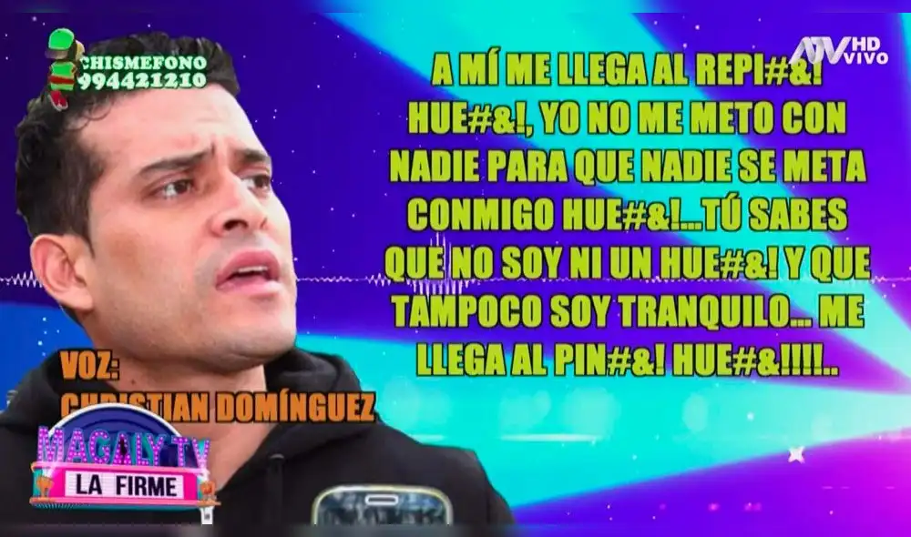 La conductora mostró en exclusiva los polémicos audios del cumbiambero.