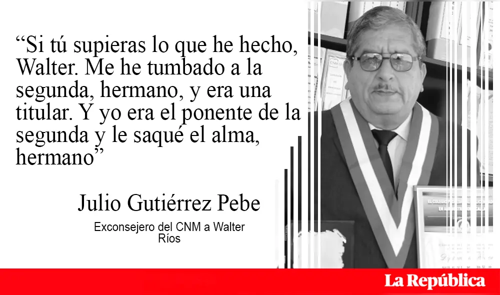 Exconsejero del CNM a Walter Ríos.