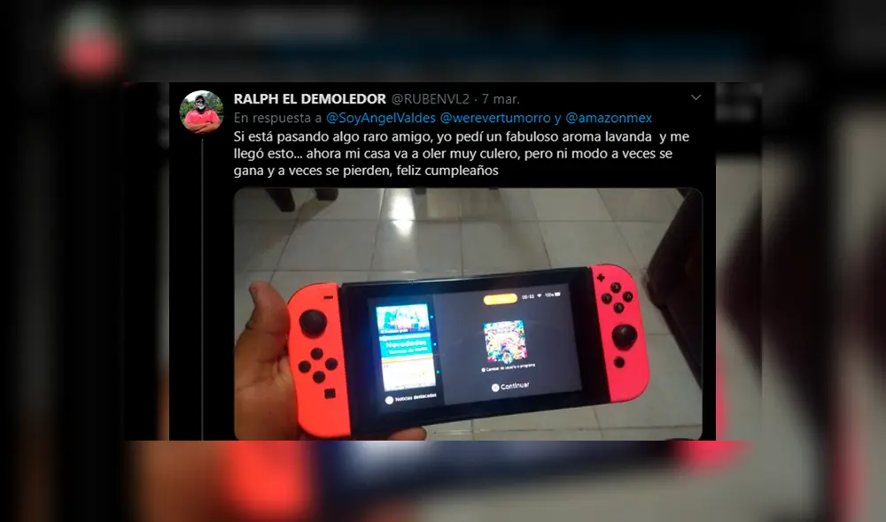 Usuario bromea con pareja de esposos al revelar que él recibió la Nintendo Switch por error.
