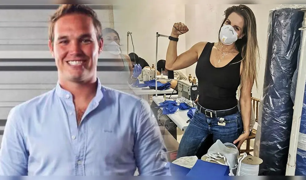 Alejandra Baigorria entrega donativos de mascarillas acompañada de George Forsyth. Foto: Composición Alejandra Baigorria entrega donativos de mascarillas acompañada de George Forsyth. Foto: Composición