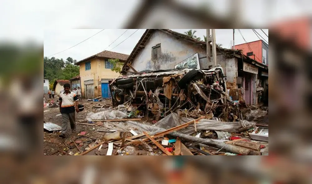 Tsunami en Indonesia. Año 2004. Foto: AFP.