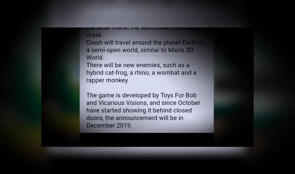 Y su anuncio para este diciembre.