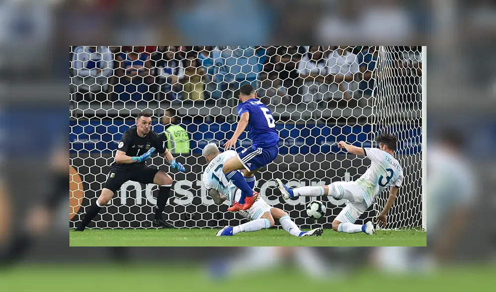 Argentina vs. Paraguay: Richard Sánchez marcó el 1-0 en partido por Copa América 2019. | Foto: EFE / AFP