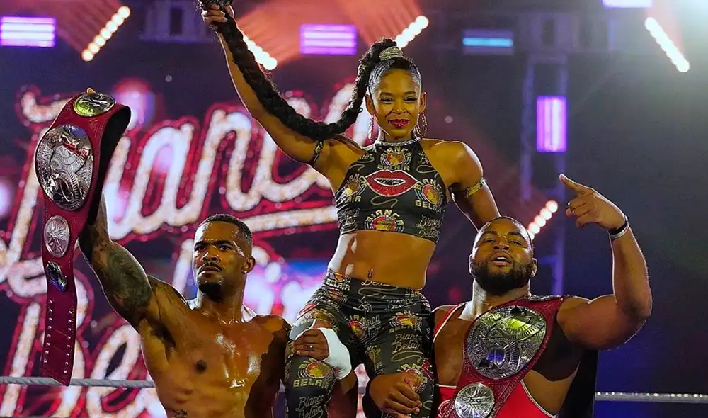 The Streets Profits retuvieron los títulos en parejas de RAw y Bianca Blair hizo su debut en WWE Wrestlemania 36. Foto: WWE