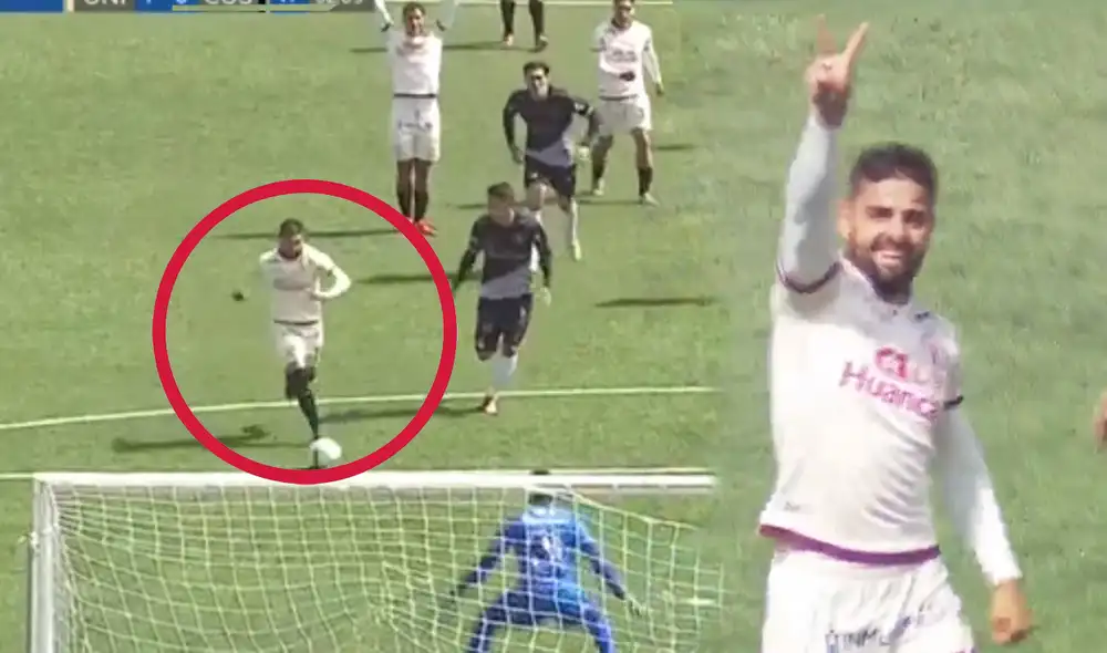 Luis Urruti anotó el primer tanto del Universitario vs. Cusco. Foto: Captura GOLPERÚ Luis Urruti anotó el primer tanto del Universitario vs. Cusco. Foto: Captura GOLPERÚ