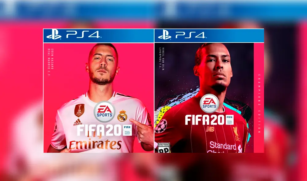 PES 2020 tiene contrato de exclusividad con la Juventus, club de Cristiano Ronaldo, quien fue reemplazado por Eden Hazard para la portada de FIFA 20.
