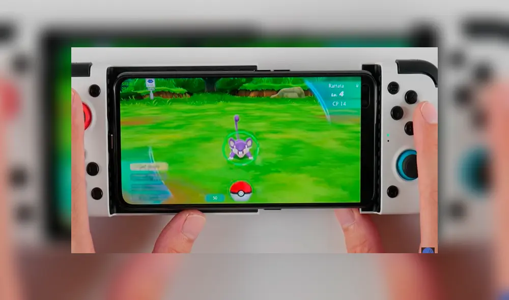 Probando Pokémon Let's Go en un smartphone Android. Foto: Captura / YouTube.